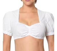 Dirndl Camicetta da donna a maniche ad ali - Camicetta tradizionale Dirndl bianco maniche ad ala Dirndl Dirndl camicetta Dirndl camicetta tradizionale bavarese con scollo a V, #2 bianco, S