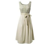 Dirndl Da Donna Midi Gonna Tradizionale Bavarese Vestiti Oktoberfest Signore Costume Camicetta, Grembiule Occasioni Speciali Carnevale Sexy