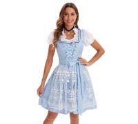Dirndl Da Donna Midi Gonna Tradizionale Bavarese Vestito Sexy Abiti Per Le Signore Camicetta, Grembiule Abito Taverna Stile Oktoberfest