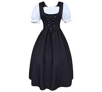 Dirndl Da Donna Midi Vestito Grembiule Retrò Sexy Costume Tradizionale Camicetta, Abito Taverna Carnevale