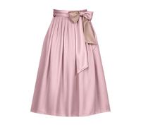 Dirndl Grembiule da Donna con Fiocco - Grembiule da Cucina Oktoberfest - Rosa/Blu/Grigio/Beige/Rosa Acceso/Verde Pietra Gonne Corte Costume da Fata Luminosa per Ragazze