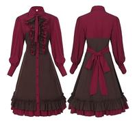 Dirndl Oktoberfest Costume salopette Bavarese Oktoberfest Vestito Tradizionale Abito Tradizionale con Grembiule e Camicetta Feste Di Carnevale, Birreria, Costume Tedesco