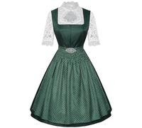 Dirndl - Set completo da donna Dirndl con 3 pezzi, costume tradizionale Dirndl, con dettagli curati, perfetto per costumi tradizionali e festività, abito tradizionale bavarese per Oktoberfest