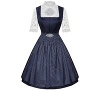 Dirndl - Set completo da donna Dirndl con 3 pezzi, costume tradizionale Dirndl, con dettagli curati, perfetto per costumi tradizionali e festività, abito tradizionale bavarese per Oktoberfest