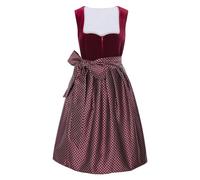 Dirndl - Set completo da donna in velluto Dirndl, con 3 pezzi, costume tradizionale Dirndl, con dettagli curati, perfetto per costumi tradizionali e festività, abito tradizionale bavarese