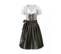 Dirndl, set completo in pizzo, abito tradizionale Dirndl, abito tradizionale Dirndl, lunghezza al ginocchio, con chiusura lampo anteriore, elegante grembiule lungo, camicetta, grembiule Dirndl, abito