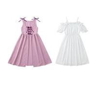 Dirndl - Set di 2 pezzi con abito tradizionale, grembiule tradizionale | Costume bavarese moderno con stampa floreale festino birreria bavarese Oktoberfest set per occasioni speciali