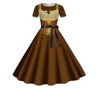 Dirndl Signore 2025 Abito Tradizionale Bavarese Moderno Donna Gonna Moda Vestito Vestiti Cameriera Dell'Oktoberfest Beer Bavarian Women's Dress Costume Carnevale Sexy