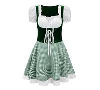 Dirndl Signore 2025 Vestito Grembiule Retrò Vestiti Oktoberfest Donna Costume Tradizionale Camicetta, Abito Da Taverna Bavarese