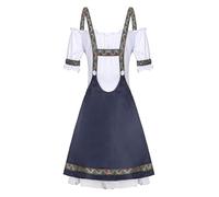Dirndl Signore 2025 Vestito Medievale Donna Costume Tradizionale Bavarese Abiti Midi Per Le Camicetta, Grembiule Occasioni Speciali Oktoberfest