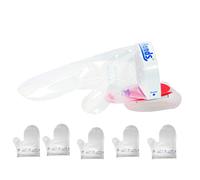 Clean Hands Doppio Kit Multiuse Guanti Igienici Professionali Con Calamita, Per Manipolazione Alimenti, Panetterie, Alimentari, Carne e Pesce