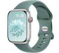 Dirrelo Compatibile con Cinturino Apple Watch 10 46mm 45mm 44mm 42mm 49mm Uomo Donna - Sportivo Silicone Durevole Morbido di Ricambio per iWatch Series 9 8 7 6 5 4 3 2 1 SE Ultra 2, Verde Pino