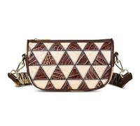 DIRRONA Borsa a Tracolla da Donna in Vera Pelle Fatta a Mano, Cuciture Multicolori, borse da donna Elegante e Versatile per Tempo Libero, Viaggi, Vita Quotidiana e Appuntamenti Colore del caffè