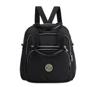 DIRRONA Borsa a Tracolla da Donna Moda Zaino Multitasche Borsa Donna Viaggio Casuale Messaggero Borsa Donna Borsa Scuola Lavoro All'aperto Nylon 4 Modi di Utilizzo Nero