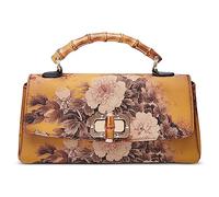 DIRRONA Borsa A Tracolla Donna Medio Vintage Borsa Donna Con Manico Quotidiano Casual Pu Pelle Impermeabile Borsa Messenger Da Donna Viaggio Data Lavoro Festa Borsa A Mano Borse Giallo