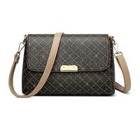 DIRRONA Borsa a Tracolla Donna Moda Borsa A Mano Donna Quotidiano Casual Viaggio Messenger Crossbody Bag Medio PU Pelle Shopping Data Lavoro Festa Borsetta Con 2 Spallacci Borsette Marrone
