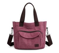 DIRRONA Borsa da Donna Tela Moda Borsa a Tracolla Casuale Leggero Borsa a Spalla Donna Viaggiare Lavori Shopping Università Donna Tote Crossbody Bag Viola