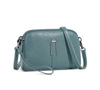 DIRRONA Borsa Donna Tracolla Piccola Elegante Borsetta a Spalla con Tasca Antifurto Pochette Multiuso Staccabile Ideale per Ufficio Shopping Tempo Libero Pelle PU Blu nebbia
