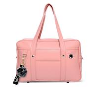 DIRRONA Borsa Giapponese da Donna Kawaii JK a Tracolla Moda in Pelle PU - Borsa a Mano Casuale per Scuola, Viaggi e Acquisti - Rosa