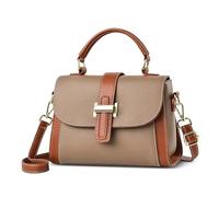 DIRRONA Borse Tote Donna Piccola Borsa A Tracolla Casual Viaggio Borsa A Mano Pu Pelle Impermeabile Borsa Top Tote Quotidiano Lavoro Datazione Regalo Borse Multitasche Messenger Khaki