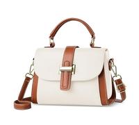 DIRRONA Borse Tote Donna Piccola Borsa A Tracolla Casual Viaggio Borsa A Mano Pu Pelle Impermeabile Borsa Top Tote Quotidiano Lavoro Datazione Regalo Borse Multitasche Messenger bianco