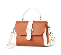 DIRRONA Borse Tote Donna Piccola Borsa A Tracolla Casual Viaggio Borsa A Mano Pu Pelle Impermeabile Borsa Top Tote Quotidiano Lavoro Datazione Regalo Borse Multitasche Messenger Marrone