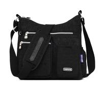 DIRRONA Donna Borsa Tracolla Moda Casual Viaggio Borsa a Tracolla a Tracolla Mano Borsetta Lavoro Quotidiano Resistente All'acqua Nylon Donna Messenger Bag Nero