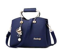 DIRRONA Elegante Borsa a Mano Mode Casuale Borse a Tracolla Leggero Viaggio Borse da Donna Pelle PU Lavoro Festa Shopping Borsa Delle Donne Blu