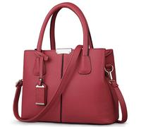 DIRRONA Elegante Donna Borsa a Mano Casuale Borsa a Tracolla Viaggio Crossbody Borsa Tote Impermeabile PU Pelle Borsa Mano Rosso