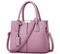 DIRRONA Elegante Donna Borsa a Mano Casuale Borsa a Tracolla Viaggio Crossbody Borsa Tote Impermeabile PU Pelle Borsa Mano Viola