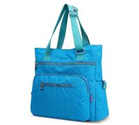 DIRRONA Moda Borsa A Tracolla Da Donna Casuale Grande Capacità Borsetta Multi Tasche Nylon Impermeabile Semplice Borse A Tracolla Viaggio Lavoro Shopping Borsa A Spalla Blu B