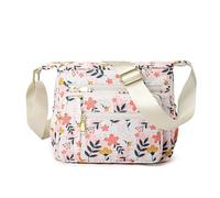 DIRRONA Moda Borsa A Tracolla Da Donna Casuale Viaggio Crossbody Bag Quotidiano Nylon Impermeabile Borsa Messenger Lavoro Festa Shopping Multitasche Leggero Borsa A Spalla Tracolla Bianco A