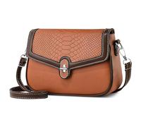 DIRRONA Moda Borsa A Tracolla Donna Elegante Semplice Borse Tote Piccolo Pu Pelle Impermeabile Crossbody Bag per Shopping Viaggio Data Lavoro Festa Casual Borsa A Mano Cachi B