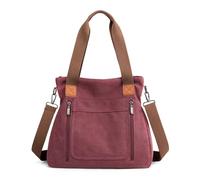 DIRRONA Moda Borsa da Donna Tela Borsa a Tracolla Casuale Leggero Borsa a Spalla Donna Viaggiare Lavori Shopping Università Donna Tote Crossbody Bag Viola