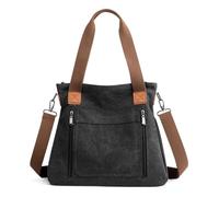 DIRRONA Moda Borsa da Donna Tela Borsa a Tracolla Casuale Leggero Borsa a Spalla Donna Viaggiare Lavori Shopping Università Donna Tote Crossbody Bag Nero