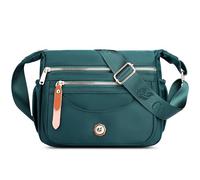 DIRRONA Moda Semplice Borsa A Tracolla Da Donna Casuale Multi Tasche Nylon Impermeabile Crossbody Bag Viaggio Lavoro Festa Shopping Borsa A Spalla Leggero Borsa Messenger Blu B