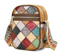 DIRRONA Moda Stile Boho Vera Pelle Borsa A Tracolla Donna Quotidiano Casuale Piccolo Borsa Messenger Viaggio Data Lavoro Festa Shopping Borsetta Retrò Crossbody Bag Borse Colore