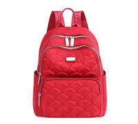 DIRRONA Moda Zaino da Donna Donna a Tracolla da Donna in Nylon Impermeabile Casual antifurto Zainetto Viaggio Lavoro Shopping all'aperto Medio Zaino Donna Rosso B