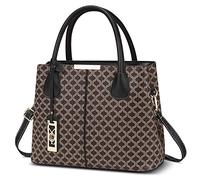 DIRRONA Retrò Donna Borsa a Mano Stampa Classica Tracolla Borsetta Viaggio Casuale Borsa Shopper PU Pelle Donna Borse Tote Moda Selvaggio Borsa a Tracolla Nero