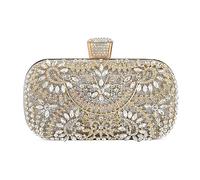 DIRRONA Strass Pochette Donna Elegante Borsa Da Sposa Pochette Lucida Squisita Borse Festa Ballo Studentesco Incontro Annuale Borsa A Tracolla A Catena Borsa Da Banchetto Da Donna Argento A