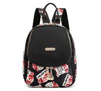 DIRRONA Zaino Donna - Mini Zaino Monospalla Donna Leggero E Impermeabile, Borsa Petto Convertibile Donna 3-in-1 Multitasche Per Viaggio E Quotidiano Orsetto Rosso Cartoon