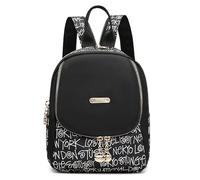 DIRRONA Zaino Donna - Mini Zaino Monospalla Donna Leggero E Impermeabile, Borsa Petto Convertibile Donna 3-in-1 Multitasche Per Viaggio E Quotidiano Graffiti Lettere Bianche