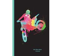 Dirt Bike Rider Journal: Watercolor Motocross, Engineering Journal Notebook Planner 4x4 Quad Ruled Graph Paper, 100 Pages 6 x 9 School Students, Math Teachers [Lingua Inglese]