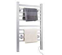 Dirt Devil Scaldasalviette Elettrico - Portasciugamani da bagno - Stendino Panni Appeso o Indipendente - Riscaldato IP22 Antigoccia - Stendibiancheria 10 aste - Stendi Biancheria - Alluminio