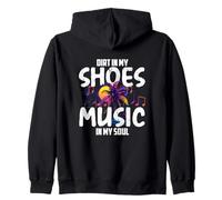 Dirt in My Shoes Music in My Soul Felpa con Cappuccio