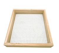 Dirt Sifter For Gardening - Heavy Duty Soil Sieve Mesh With Wooden Frame, Large Capacity Rock Strainer For Compost, Garden Landscaping, Soil Preparation, And Organic Gardening