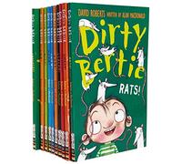 Dirty Bertie - Serie 2 - Set di 10 libri di David Roberts (Ratti, Smash, Kiss, Pong, Scream, Loo, Ouch, Crackers, Snow, Toothy)