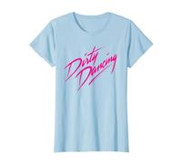 Dirty Dancing Classic Hot Pink Testo Film Logo Maglietta, Donna, Celeste, L