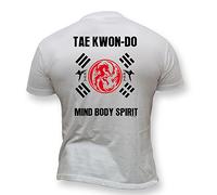 Dirty Ray Tae Kwon Do Mind Body Spirit Maglietta Uomo K39 (L)