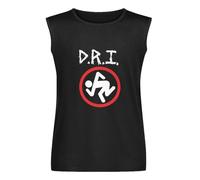Dirty Rotten Imbeciles D.R.I. Skanker Band Logo Sleeveless T-Shirt Man's Fashion Cotton Black Vest Tank Clothes XL
